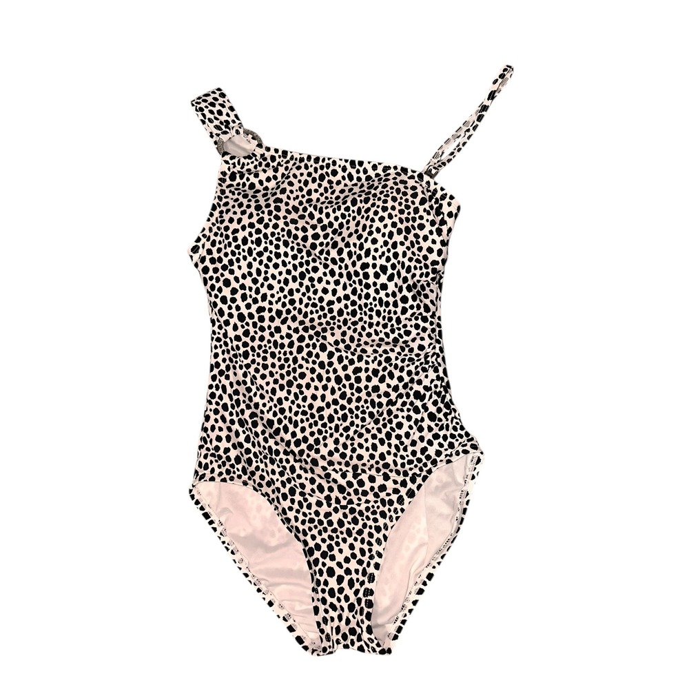 Michael Kors Women's One Shoulder O Ring One Piece Swimsuit Animal Print Size‎ 6